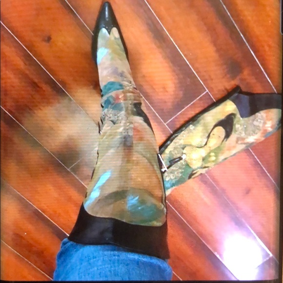 ‼️SOLD‼️Marino Fabiani Italy Hand Painted Boots - Picture 10 of 11